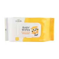 [授权]湿巾婴儿湿巾带盖湿巾宝宝儿童手口湿巾大包 1包*80抽