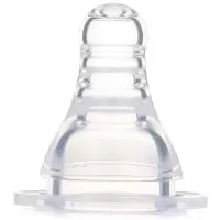 奶嘴标准口径奶瓶通用婴儿硅胶奶嘴仿真防胀气S/M/Y/L号 1只装 果汁奶嘴(十字孔)