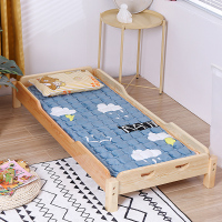 幼儿园专用午托床垫儿童拼接小褥子可水洗小孩睡垫被婴儿折叠薄垫 云朵[法兰绒]双面垫 0.55mX1.0m[定做款]