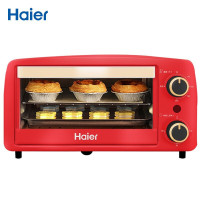 海尔(Haier) 高贵红 10L电烤箱 K-10M2R 超大容量 上下加热 双旋简控 双层烤架 易清洁家用