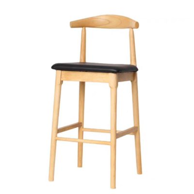 鸠兹国景WHJ-CY02实木餐椅高脚牛角椅
