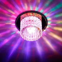 客厅射灯筒灯led天花灯彩色变光水晶过道走廊灯洞灯