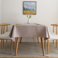 纯色布艺棉麻长方形书桌餐台茶几简约桌布桌垫