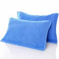 蓝色枕巾 50*75cm(颜色随机)
