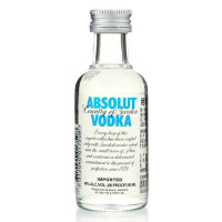 绝对伏特加(Absolut Vodka)洋酒 原味伏特加酒 小酒伴 50ml