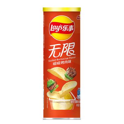 乐事(LAY'S) 无限薯片 嗞嗞烤肉味104g罐装