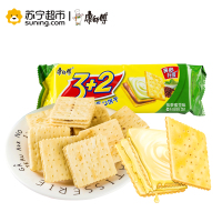 康师傅 3+2苏打夹心饼干(抹茶蜜豆味)125g/袋