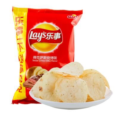 乐事(LAY'S) 薯片 得g萨斯烧烤味70g袋装(休闲零食)