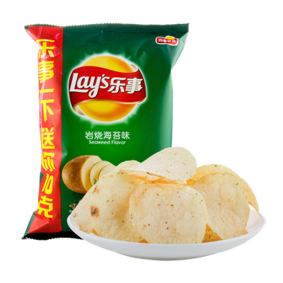 乐事(LAY'S) 薯片 岩烧海苔味70g袋装(休闲零食)