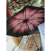 温州双层黑胶防晒三折太阳伞