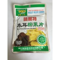 味聚特 木耳榨菜80g 木耳榨菜片泡菜咸菜下饭菜自制酱菜特产农家小菜