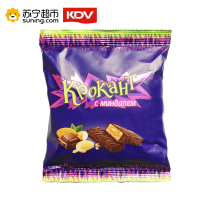 俄罗斯进口KDV紫皮糖180g/袋 结婚喜糖巧克力味坚果夹心酥糖硬糖 休闲零食品(糖果外裹含代可可脂)