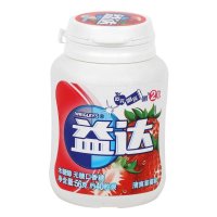 益达无糖口香糖(清爽草莓口味)40粒瓶装56g