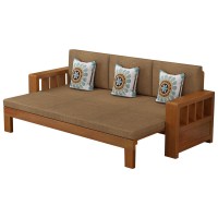 草野家具实木多功能沙发床小户型客厅单双人可折叠两用坐卧推拉简约沙发床CY-2138型