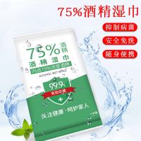 消毒湿巾纸75%酒精独立小包装乙醇杀菌湿纸巾女学生便携擦脸成人|100片独立包装