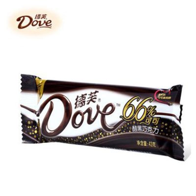 德芙(Dove) 醇黑巧克力66% 43G/支装