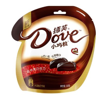 德芙(Dove)黑巧克力 84g/袋装
