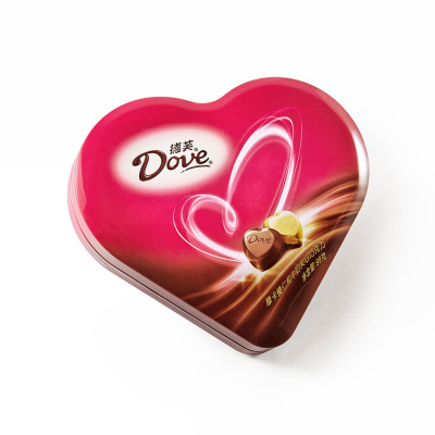 德芙(Dove) 心语巧克力礼盒(摩卡榛仁+牛奶夹心)98g/盒装 休闲 零食