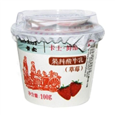 卡士100g草莓味杯酸奶