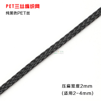 蛇皮网管电源线套管喇叭线套避震保护汽车音响改装10米 2mm黑色PET丝-10米