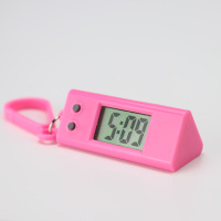 买2送1考试用小巧微型电子表考研便携数字显示小表钟学生时钟挂表 粉红色