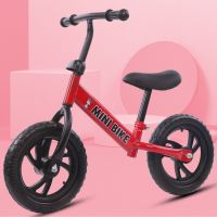 儿童平衡车滑步车2-3-6岁宝宝无脚踏溜溜车滑行车学步车自行车 红色 促销款