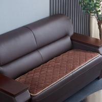 四季通用办公室皮沙发垫子实木沙发坐垫防滑组合沙发座垫套飘窗垫 驼色 55*195cm