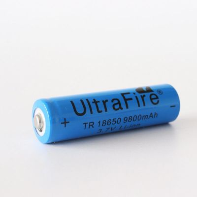 18650锂电池正负极大容量可充电强光手电筒小风扇使用3.7v6800mAh 9800mAh 单电池尖头款