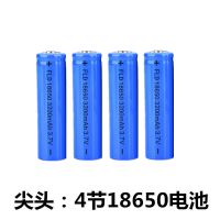 18650电池强光手电筒激光笔电池18650锂电池3.7V理发器头灯大容量 尖头18650电池 6节电池