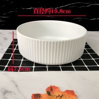 猫碗狗碗盆陶瓷防滑大小型犬碗北欧风格宠物碗猫粮碗猫水碗狗粮盆 大号白色
