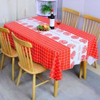 桌布防水防烫防油免洗餐桌布长方形茶几桌布欧式桌布PVC台布家用 JX-福临门(中国红) 140*220cm