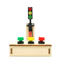 diy科技小制作交通信号红绿灯儿童小学生科学实验小发明益智玩具 材料包 含工具不含电池