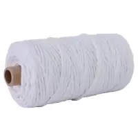 彩色棉绳手工编织棉线绳子编织挂毯壁毯手工材料编织线编织绳 漂白色(3毫米1百米)