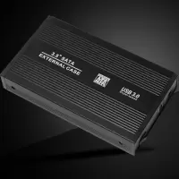 3.5寸硬盘盒子USB3.0串口接口铝合金强散热台式机外置移动硬盘盒[4月30日发完] 黑色