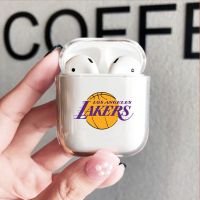 适用airpods1/2/3保护套詹姆斯湖人队徽NBA篮球保护壳苹果耳机套 湖人队(软壳无挂耳款) 适用airpods1