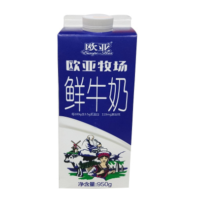 欧亚牧场鲜牛奶950g