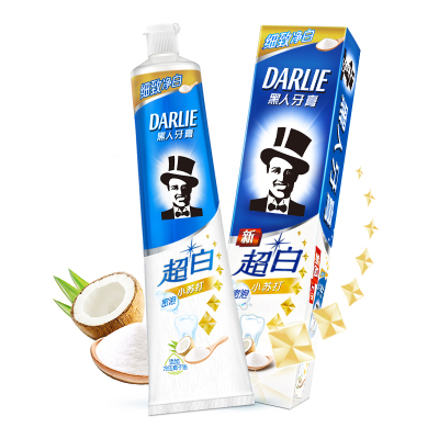 黑人(DARLIE)超白 小苏打牙膏190g (天然椰香薄荷型)