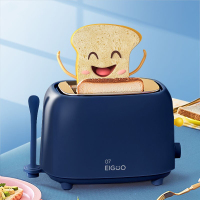 美的(Midea)多士炉烤面包片机全自动家用小型吐司机不锈钢2片早餐机三明治机 RP2L18W1A 7档烘烤