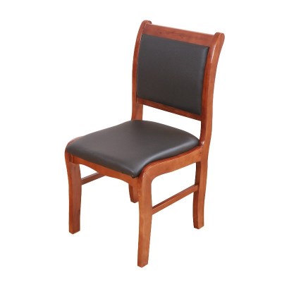 五环一诺会议椅WHYN-SMY401实木皮垫靠背椅