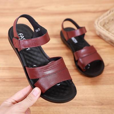 旺奈(WANGNAI)夏季新款凉鞋平底妈妈鞋舒适耐磨软底中老年人凉拖鞋