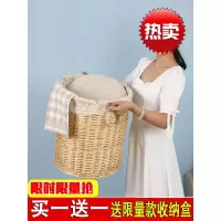 藤编脏衣篮子脏衣服收纳筐竹筐洗衣篮火锅店衣服收纳篮脏衣篓柳编