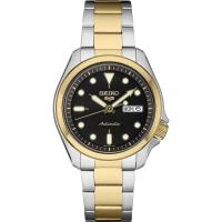 [官方正品]精工SEIKO 男士手表5号运动系列商务经典 时尚气质黑色表盘100米防水自动机械手表 SRPE60