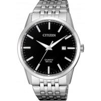 西铁城(CITIZEN)黑色表盘不锈钢表带 39毫米男士石英手表 全球购BI5000-87E