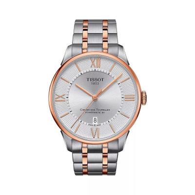 天梭(TISSOT)男表Chemin des Tourelles Powermatic 80 双音手表42毫米机械手表