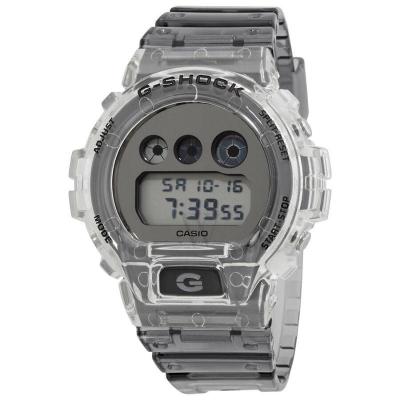 卡西欧(CASIO) G-shock 计时树脂灰色数字表盘时尚百搭防水男士石英手表DW-6900SK-1DR