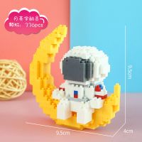 太空宇航员小颗粒积木微型拼插益智玩具兼容乐高儿童立体拼图航天 月亮宇航员LD9041
