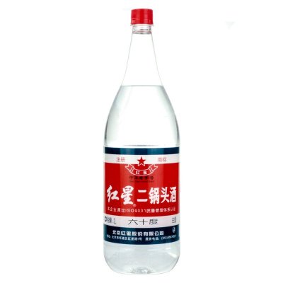 红星二锅头酒 60度 2L 桶装高度白酒（新老包装随机发货）