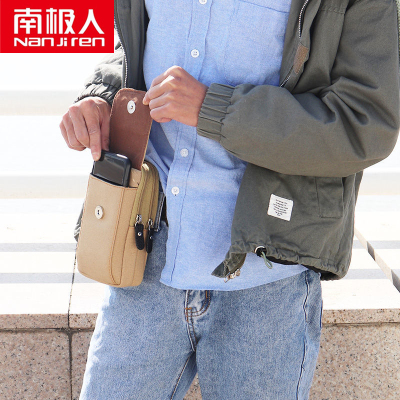 帆布手机包男士穿腰带腰包多功能新款手机袋工地干活零钱包