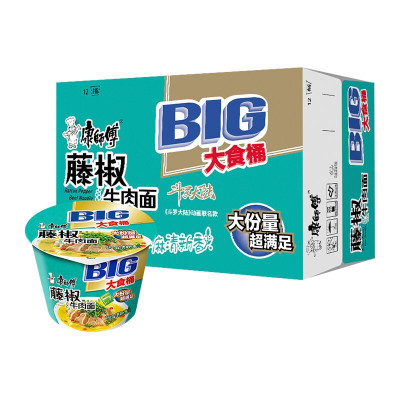 康师傅大食桶藤椒140g*12