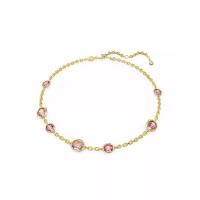 施华洛世奇(SWAROVSKI) Imber 经典时尚琥珀色镀金&粉色水晶项链